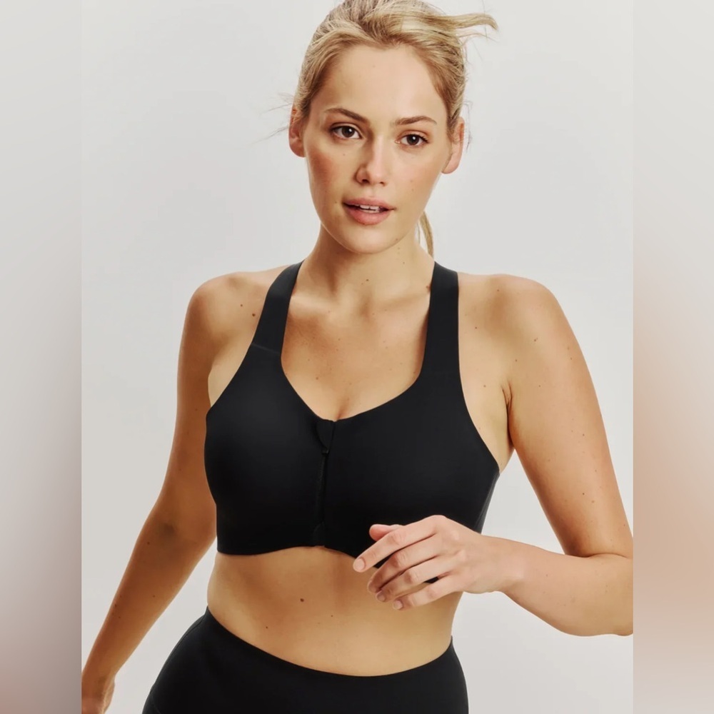 NWT Knix Catalyst Front Zip Sports Bra | Size 2 Green - Picture 2 of 11
